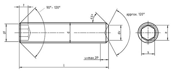 ASTM A453 Grade 660 Set Screws to DIN 916